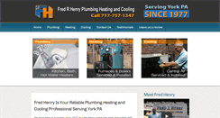 Desktop Screenshot of fredhenryplumbing.com