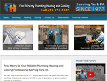 Tablet Screenshot of fredhenryplumbing.com